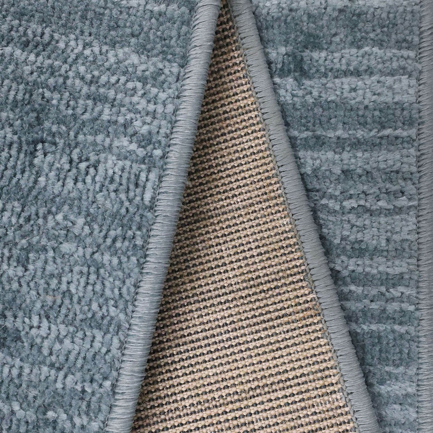 Arlo Textured Blue Semi Plain Rug