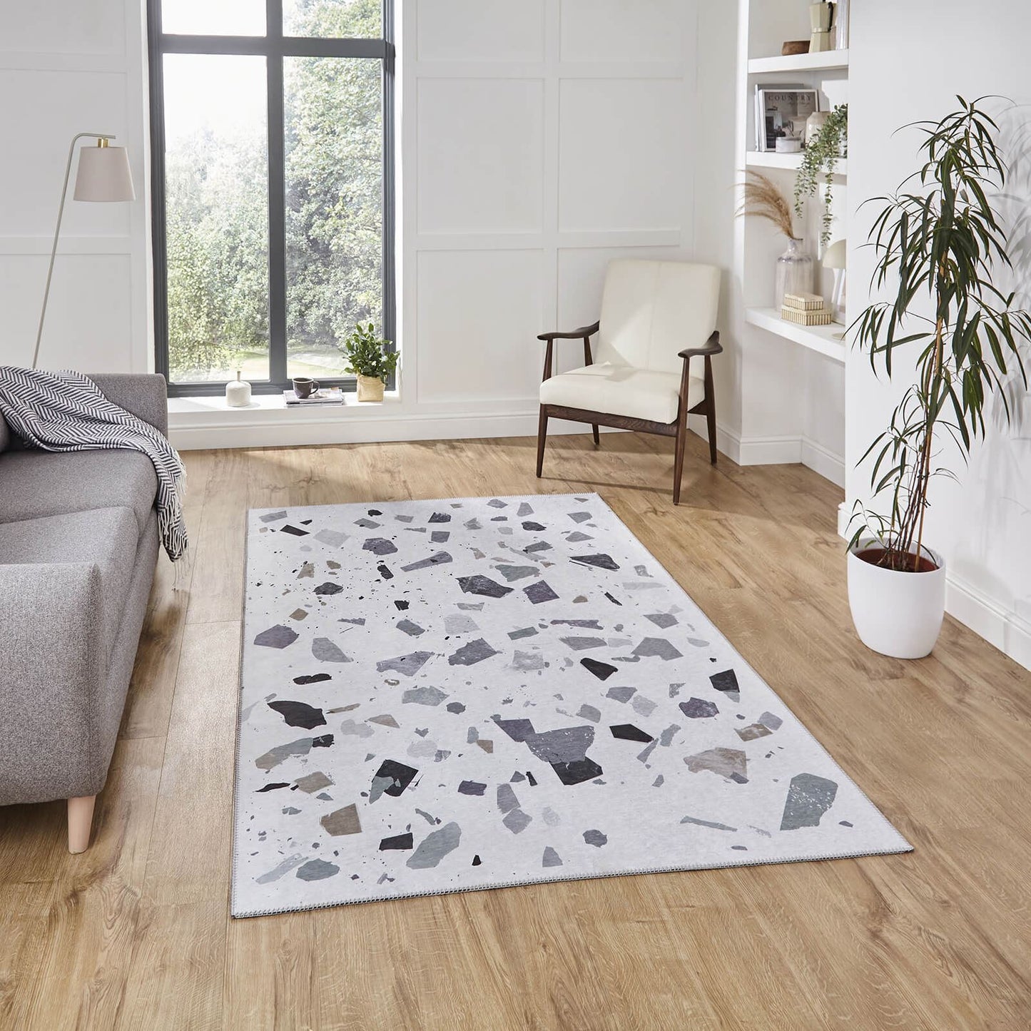 Force K7282 Ivory/Grey Modern Rug