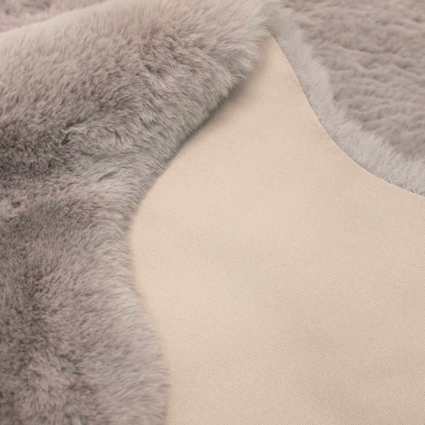 Luxury Faux Fur Natural Plain Rug