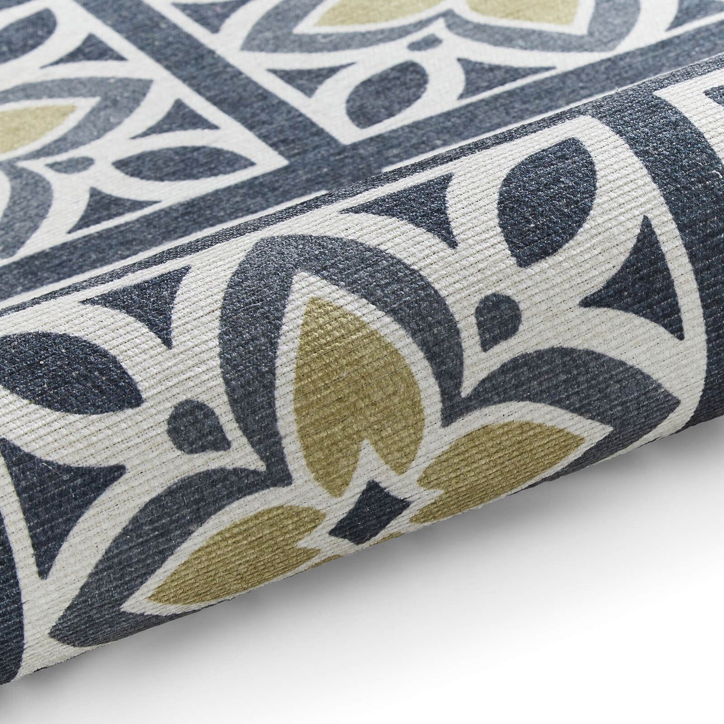 Victoria H1191 Grey/Orange Washable Rug - 75 x 230cm Hall Runner