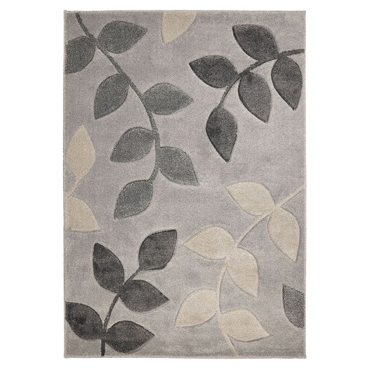 Newport Grey Leafs Rug