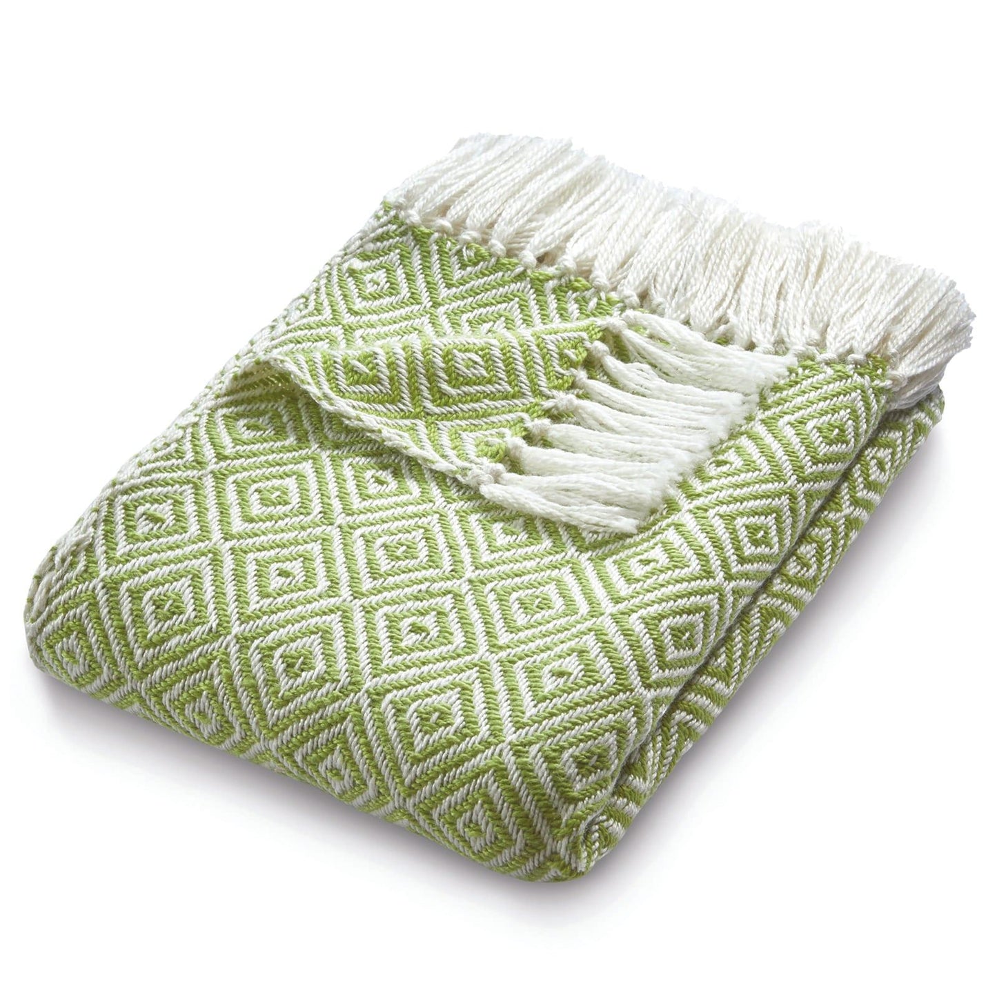 Hug Rug Woven Diamond Throw Green 130X180 Rug