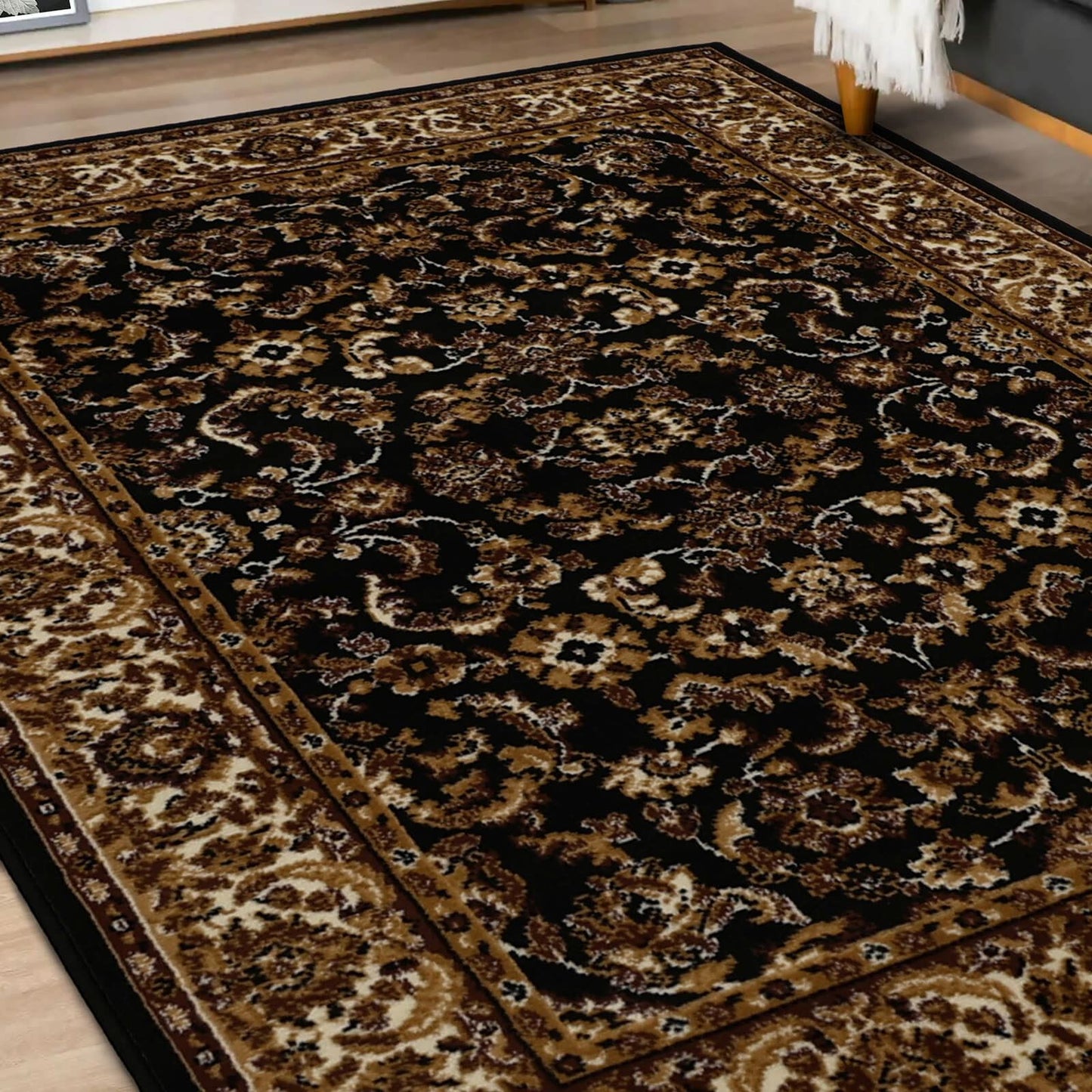 Maestro Beluchi Black Traditional Rug