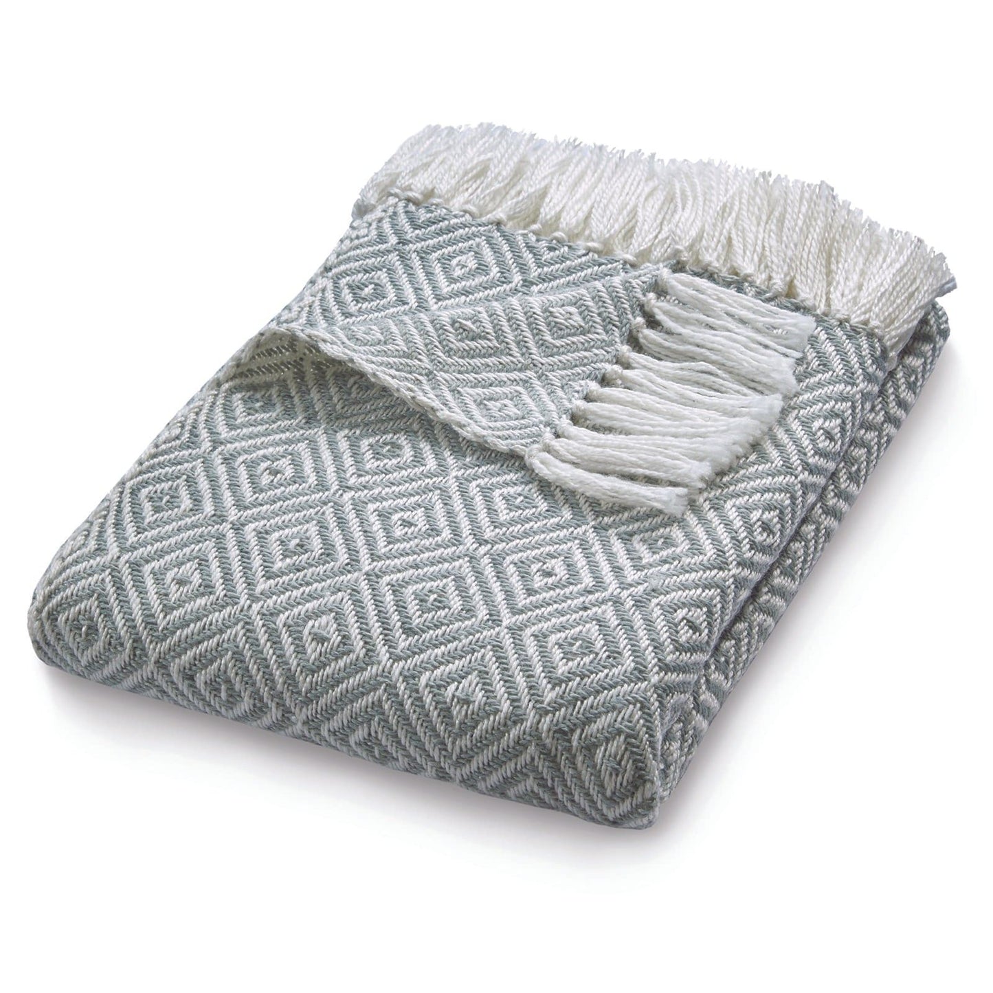 Hug Rug Woven Diamond Throw Sky Grey 130X180 Rug
