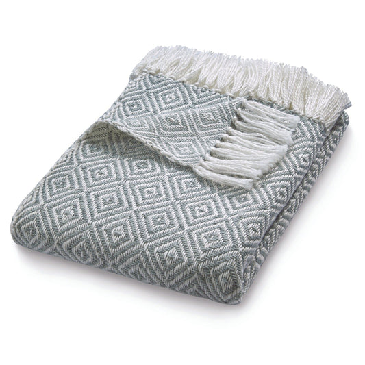 Hug Rug Woven Diamond Throw Sky Grey 130X180 Rug