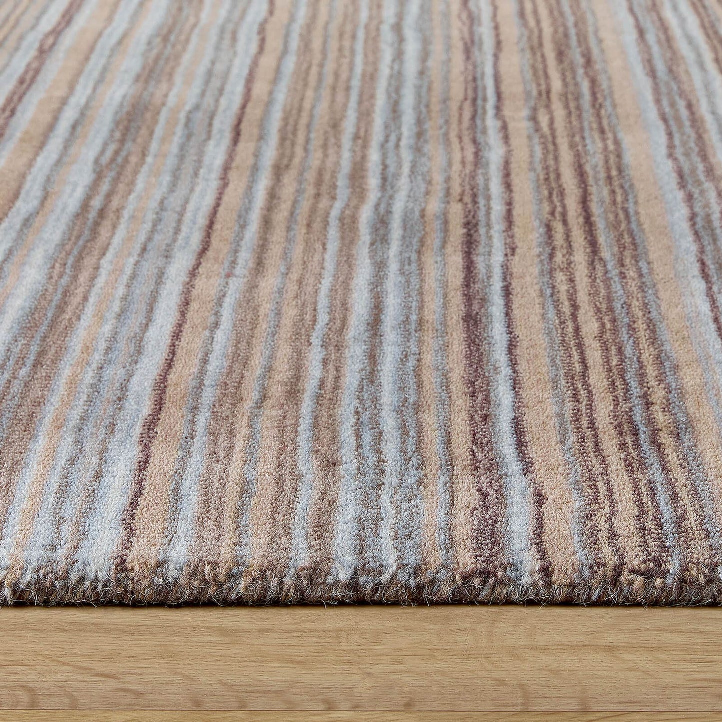 Fine Stripes Beige Modern Rugs