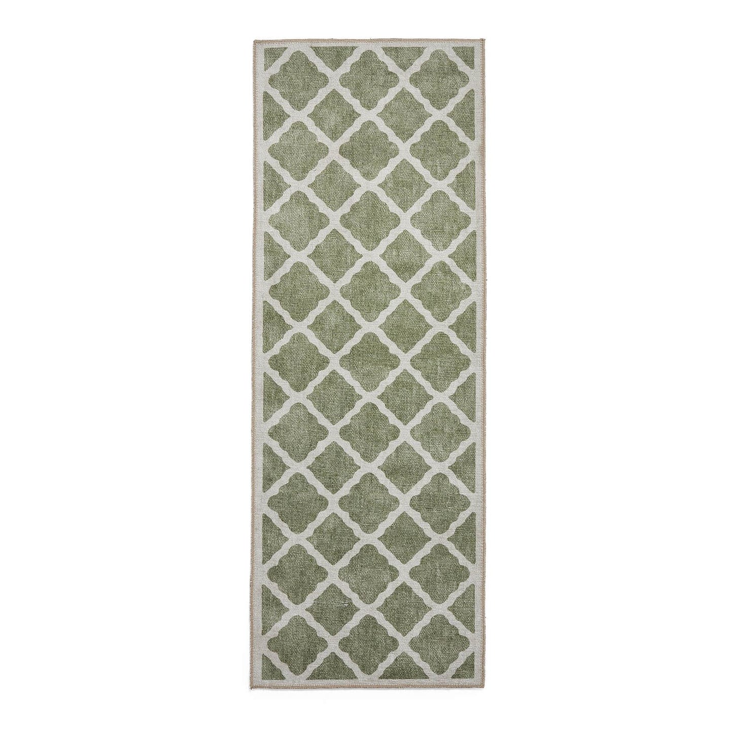 Coral H1063 Green Modern Washable Rug