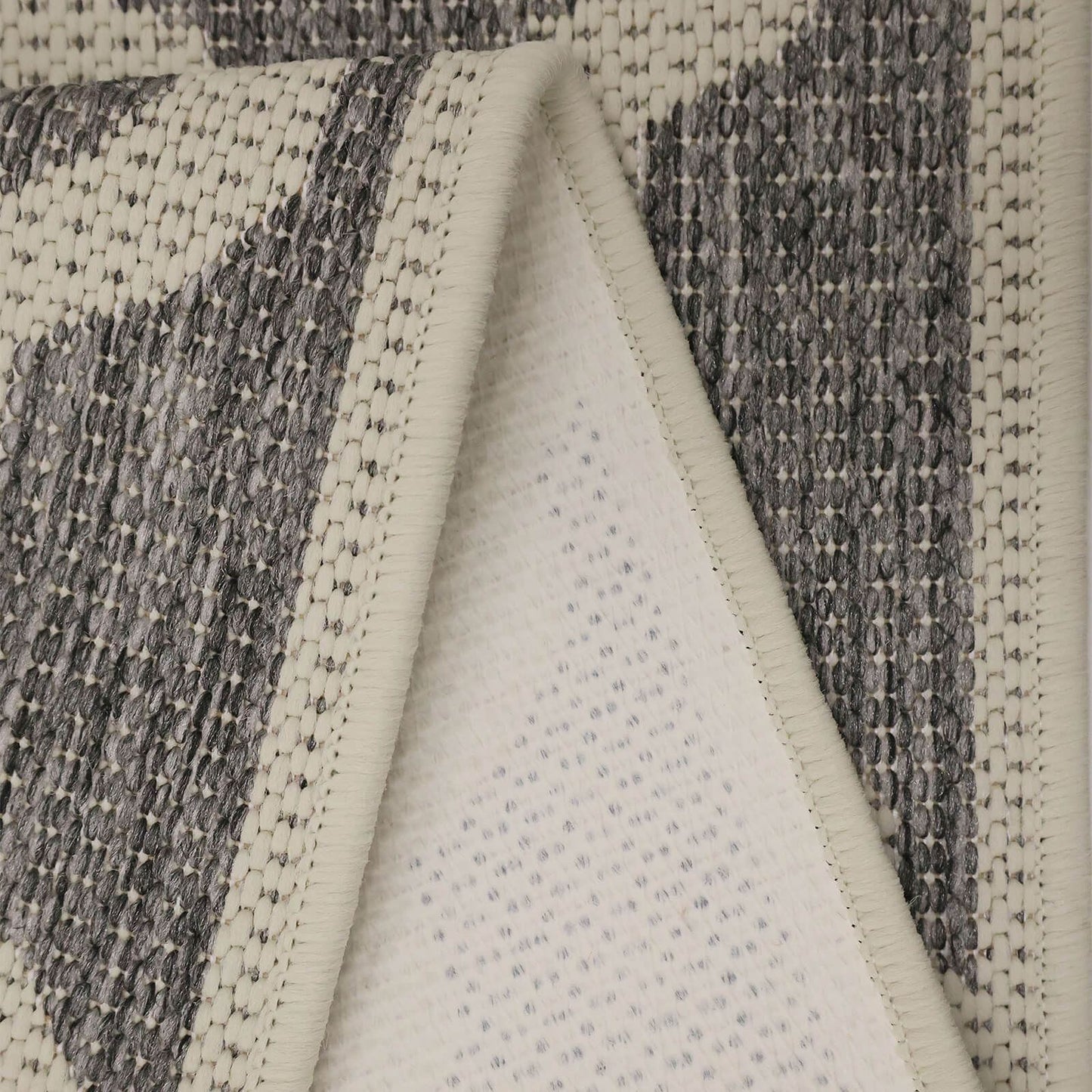 Flatweave Gel Trellis Steel Grey Rug