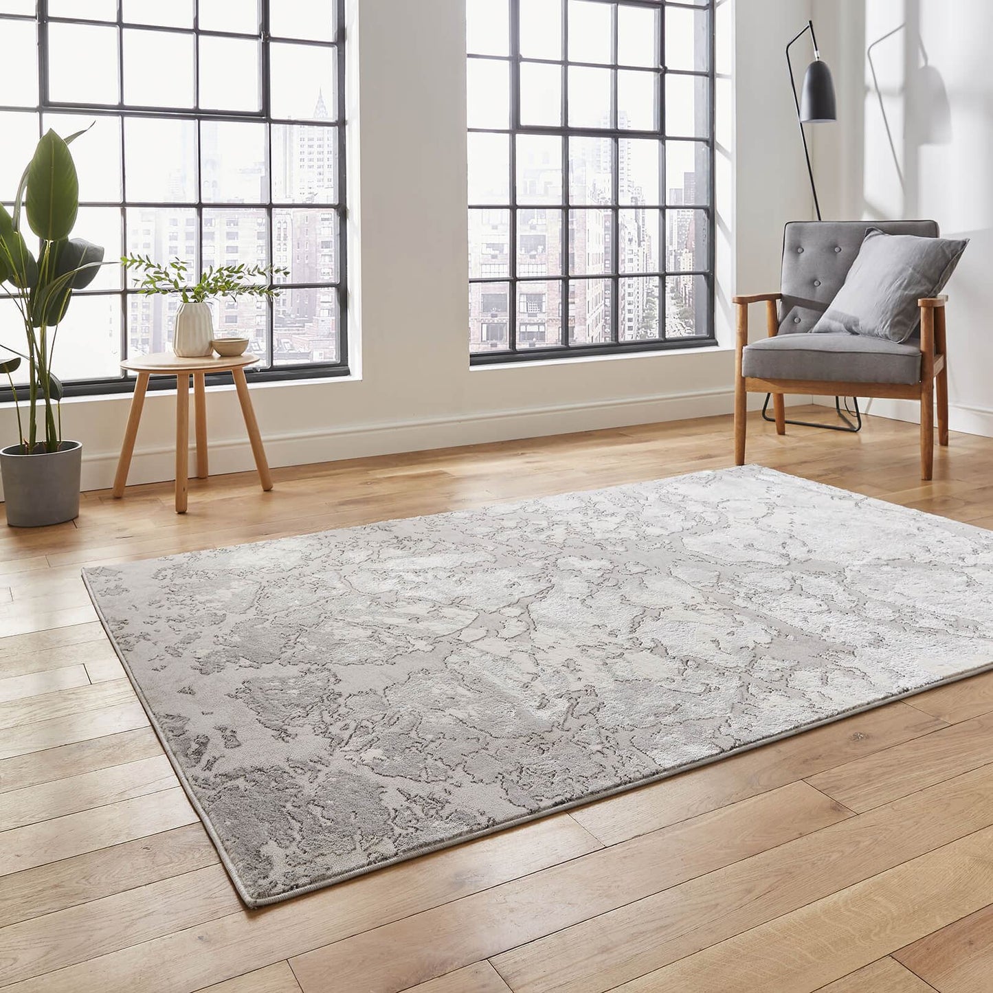 Apollo 2677 Grey/Ivory Modern Rug