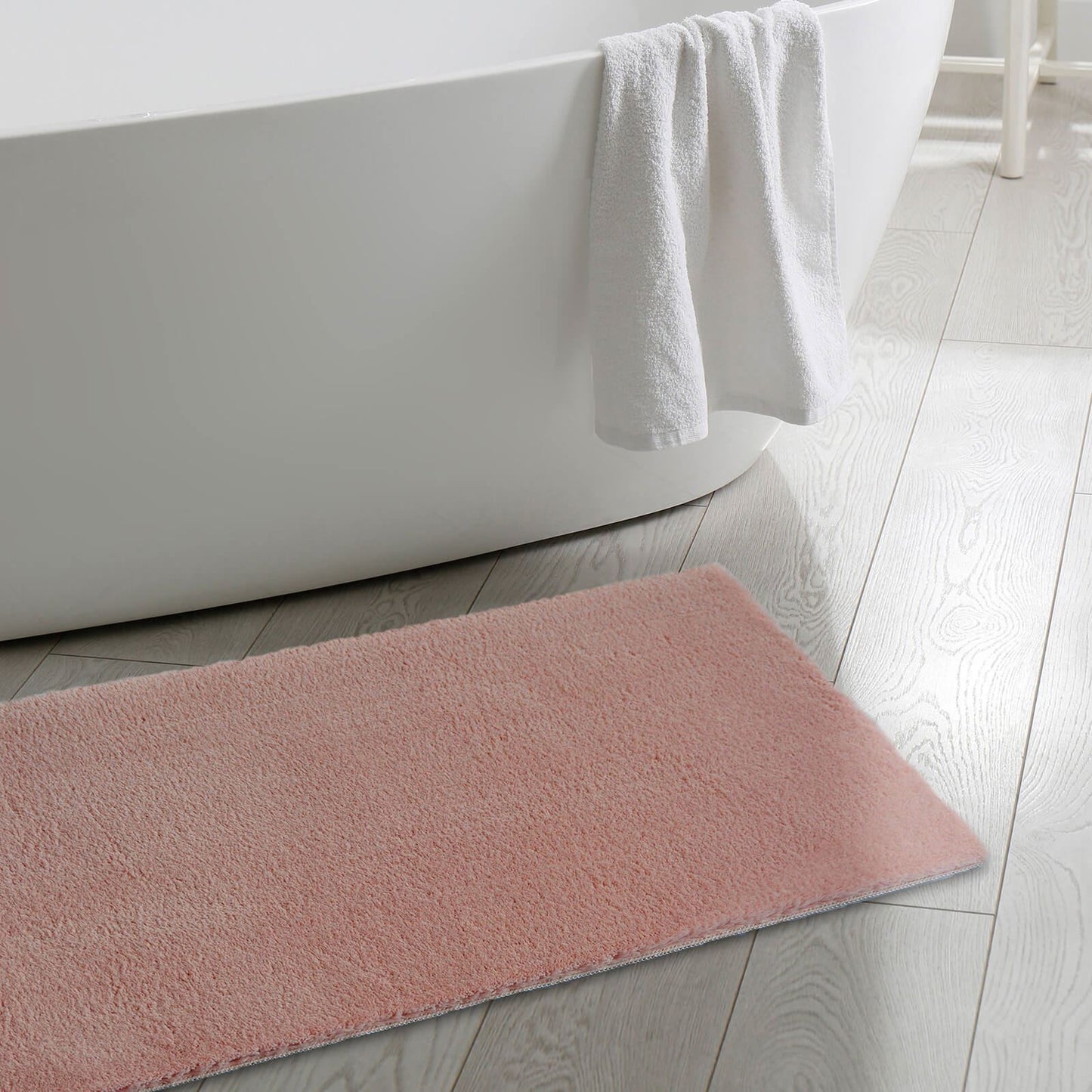 Royale Bathmat Rose Plain Rug - 050 X 070cm (1ft 6" x 3ft 0")