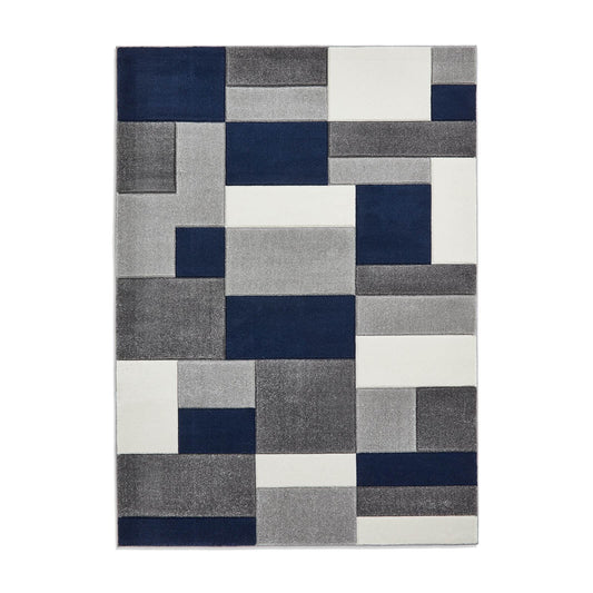 Matrix MT61 Grey/Navy Modern Rug