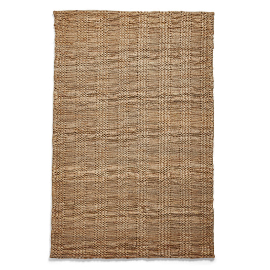 (Plain - Beige, 120 x 170 cm) Large 100 % Jute Rugs Handmade Eco-friendly Flatweave Rustic Natural Look Beige Brown Area Rug Plain Neutral Mat