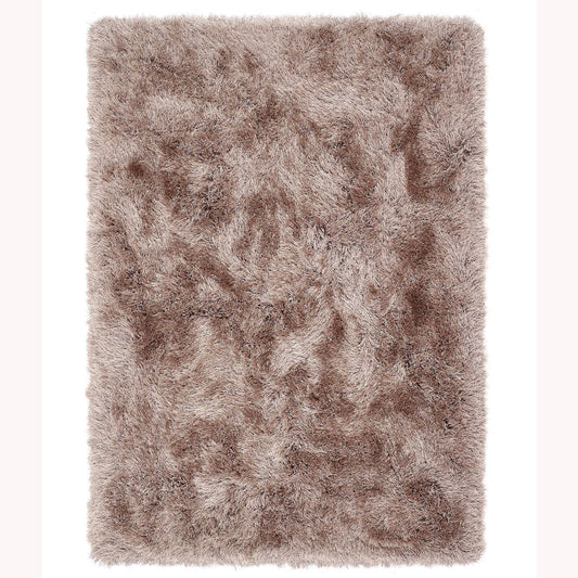 Contemporary Extravagance Plain Supersoft Shaggy Mink Rugs 60X120Cm