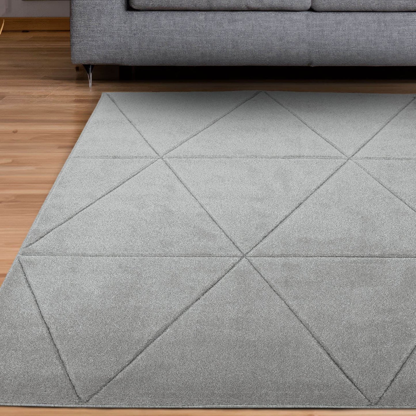 Newport Capleton Grey Plain Rug