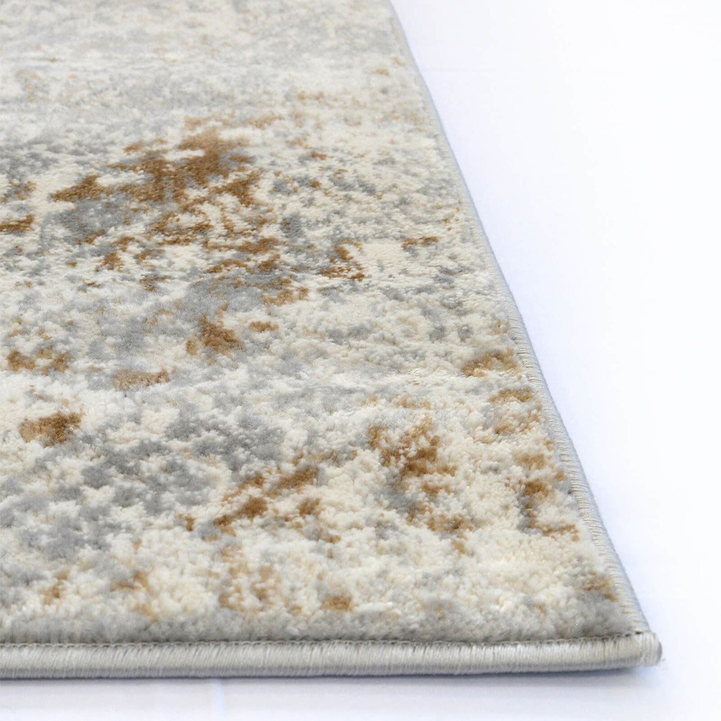 Abstract Square Ochre Rug