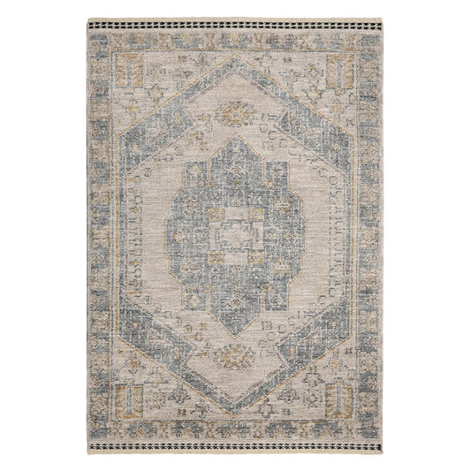 Mateo Medallion Blue Vintage Rug