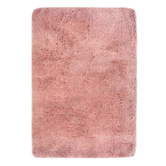 Soft Washable Cosy Pink Plain Rug