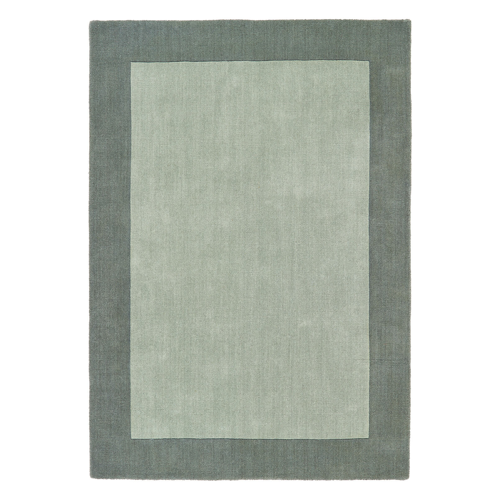 Borders Sage Green Plain Rugs