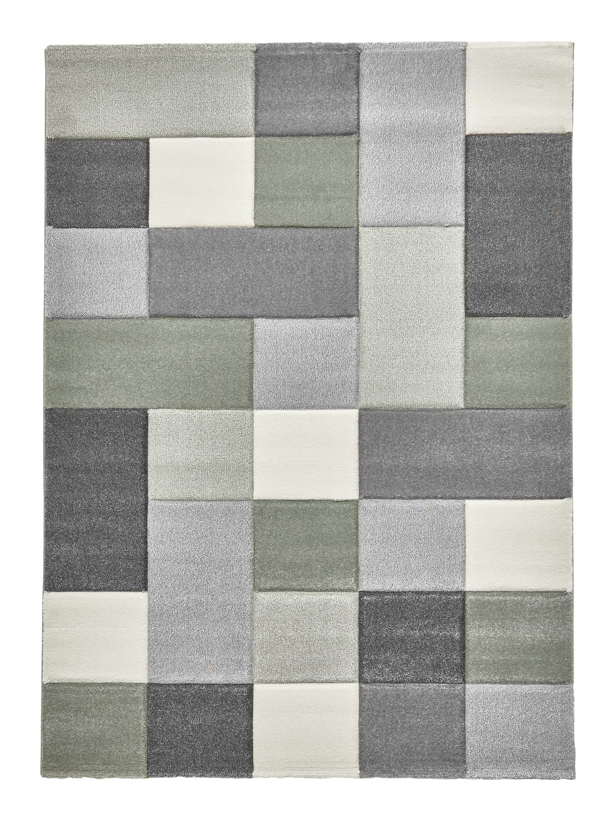 Brooklyn 646 Grey/Green Modern Rugs