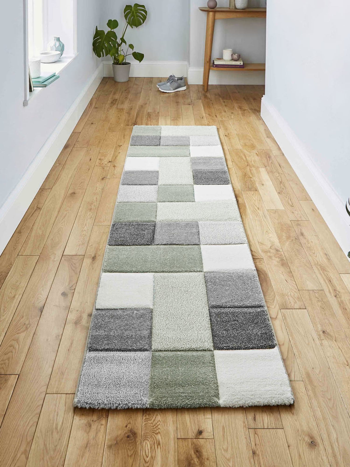 Brooklyn 646 Grey/Green Modern Rugs