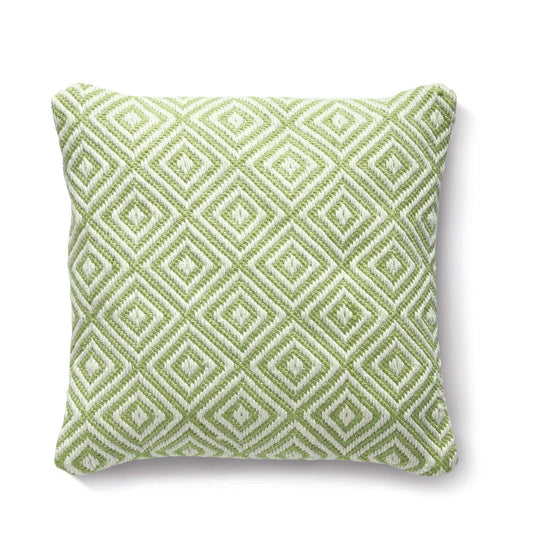 Hug Rug Woven Diamond Cushion Green 45X45 Rug