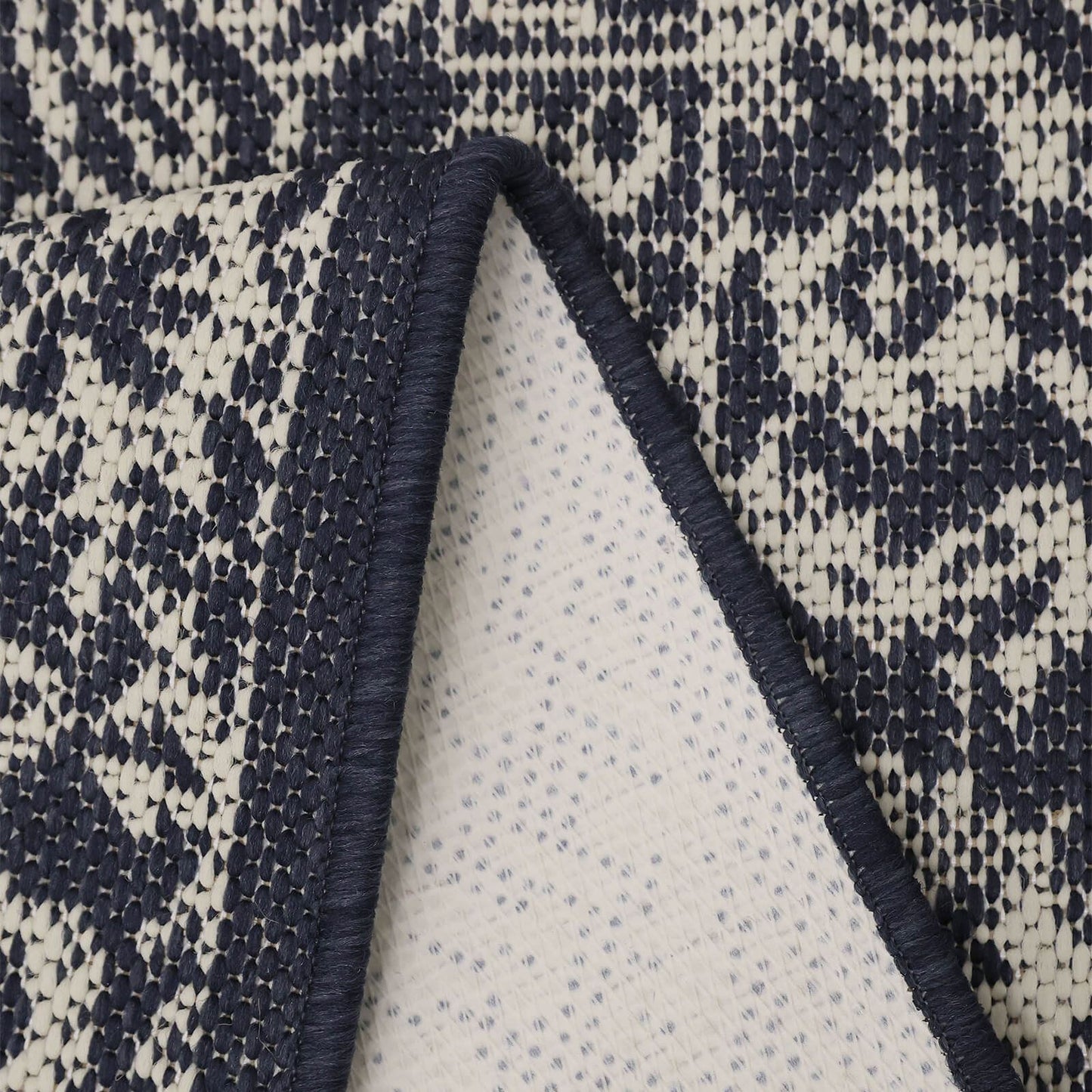 Flatweave Gel Medallion Navy Rug