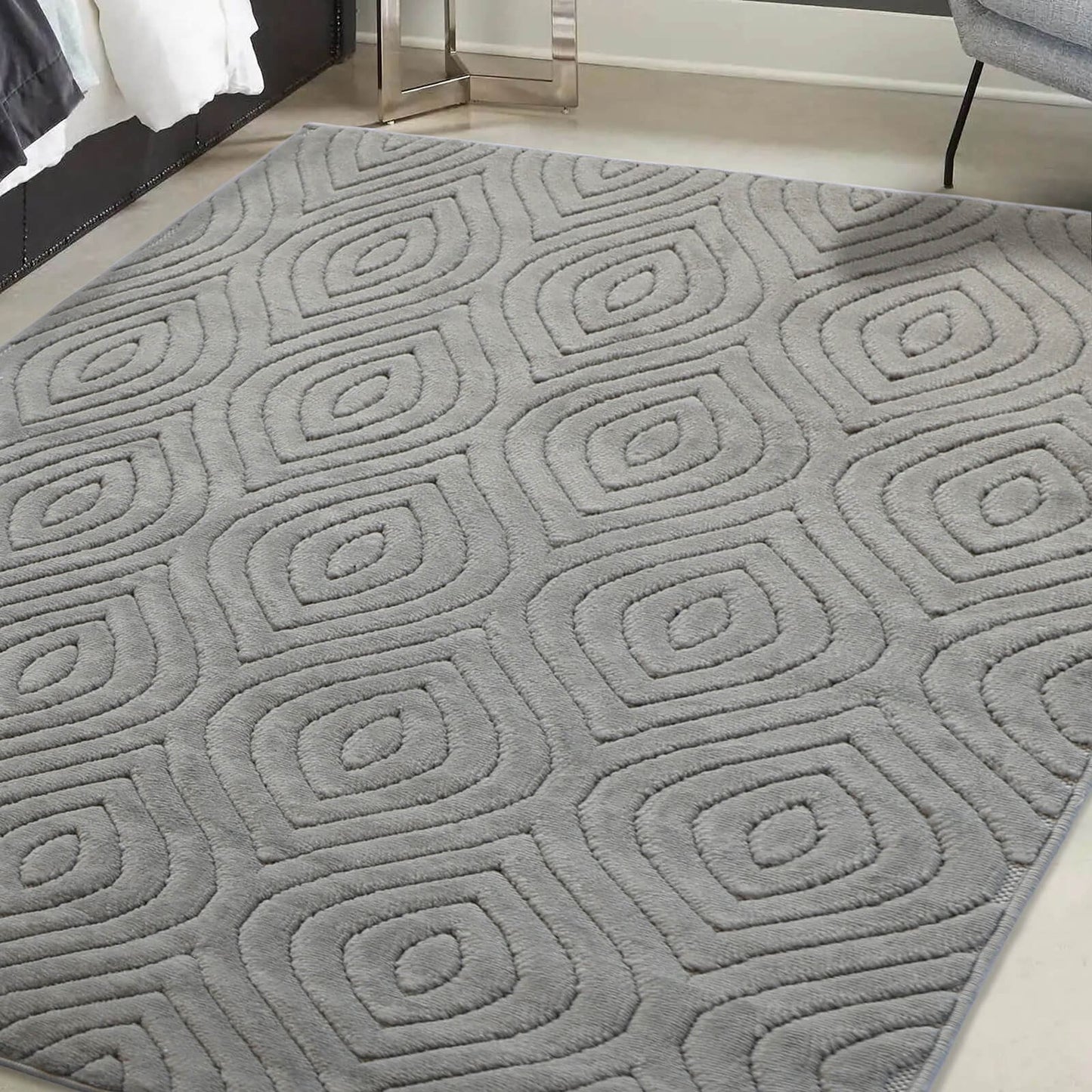 Malmo Tear Drop Grey Rug