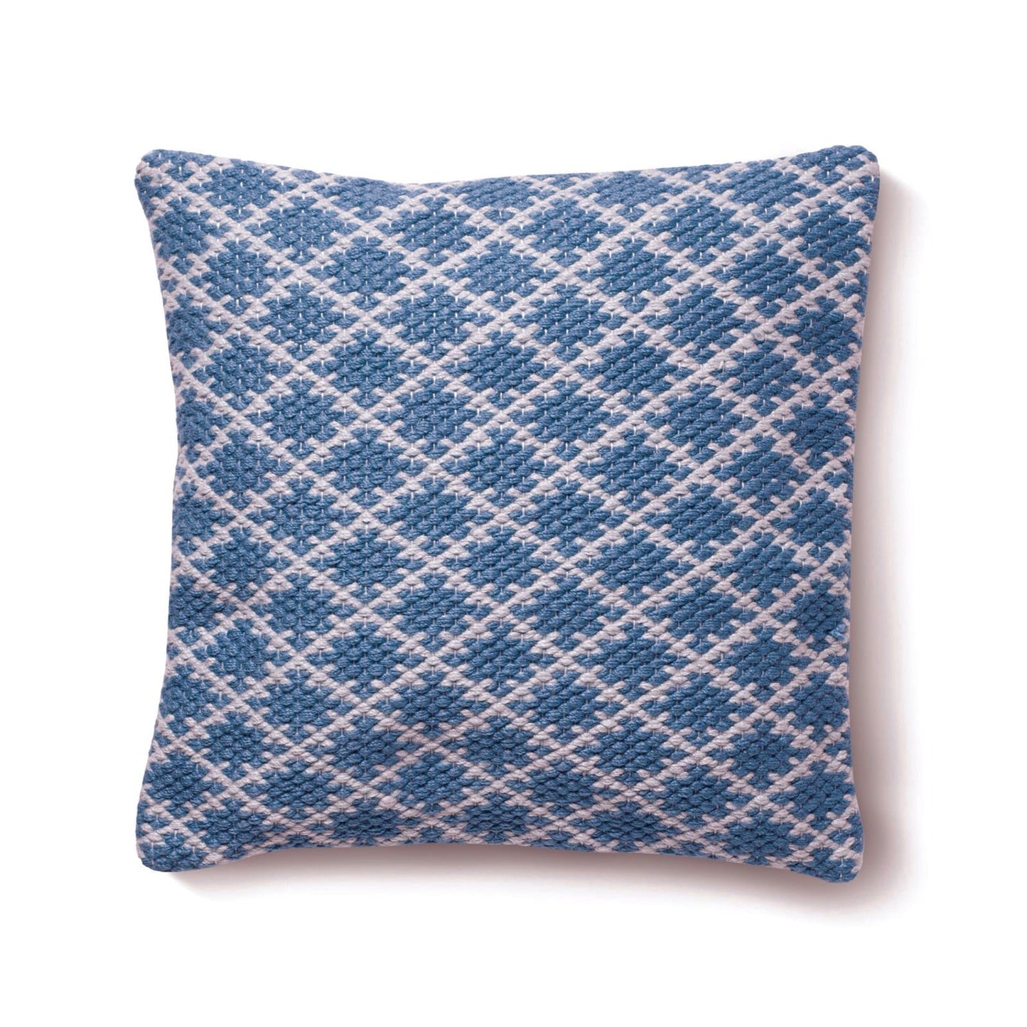 Hug Rug Woven Trellis Cushion Denim Blue 45x45 Rug