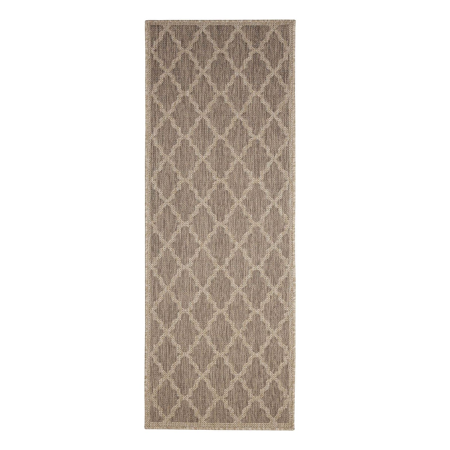 Flatweave Gel Trellis Latte Rug
