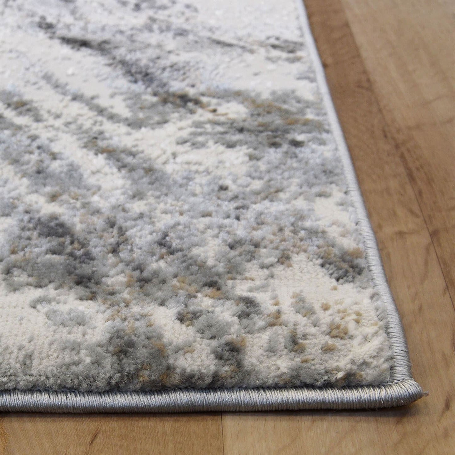 Abstract Burst Grey Rug