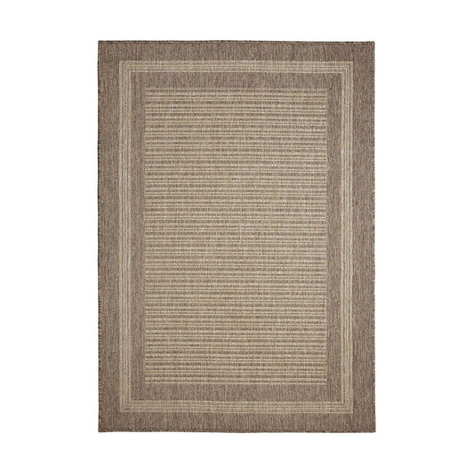 Flatweave Gel Border Latte Rug