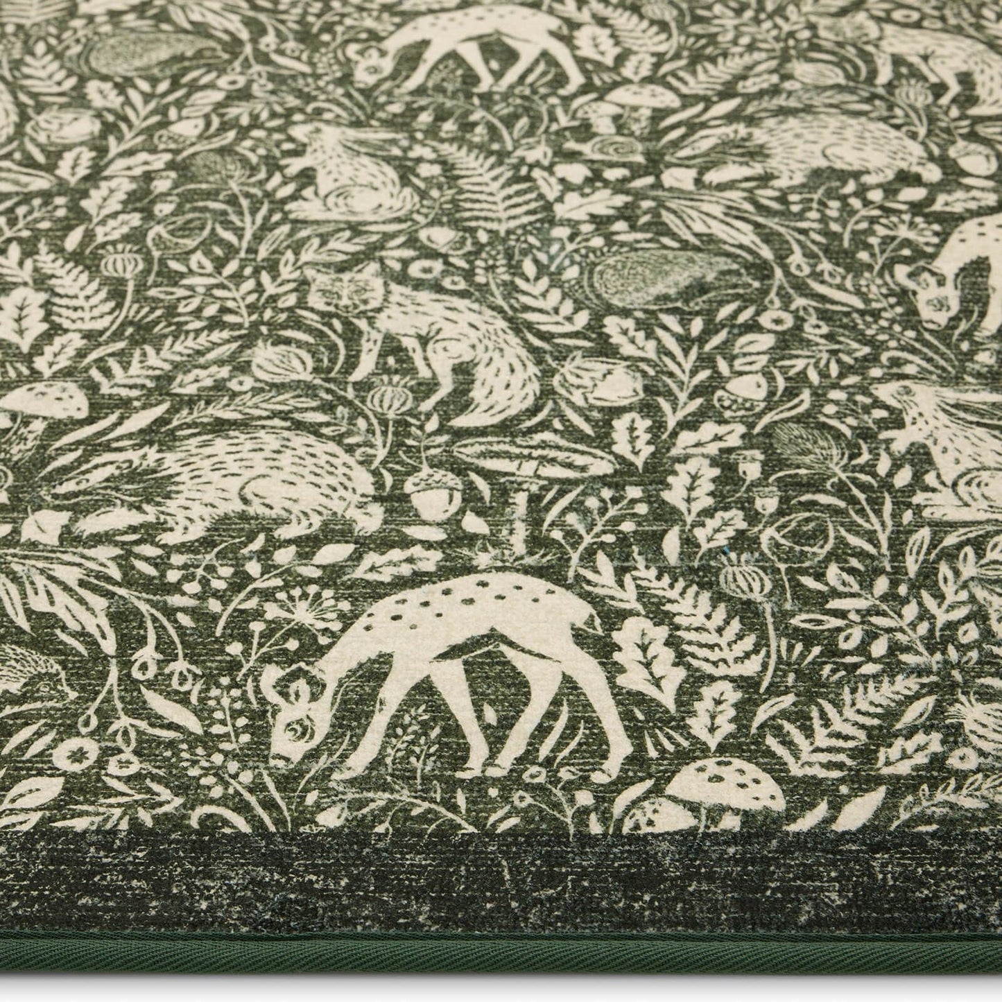 Hug Rug Eco-Washable Whimsical Woodland Green