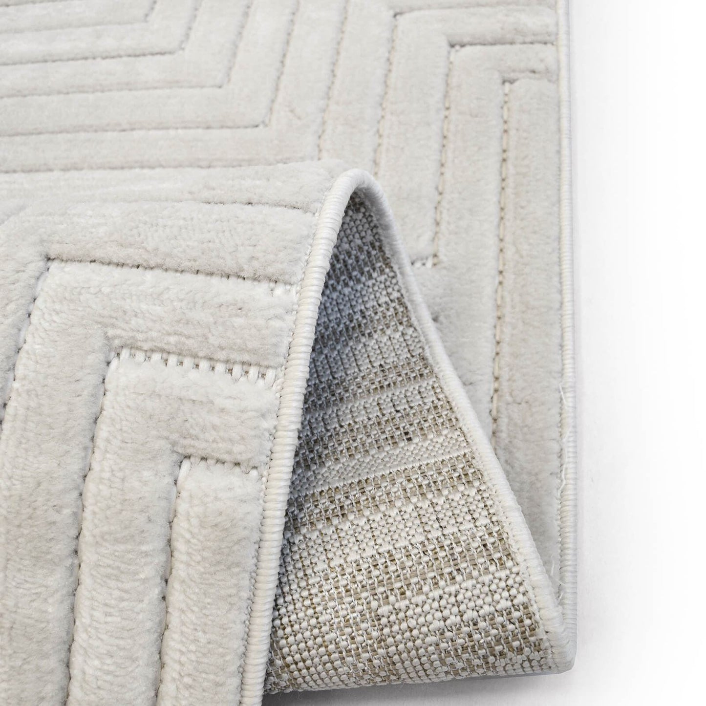 Malmo Maze White Contemporary Rug