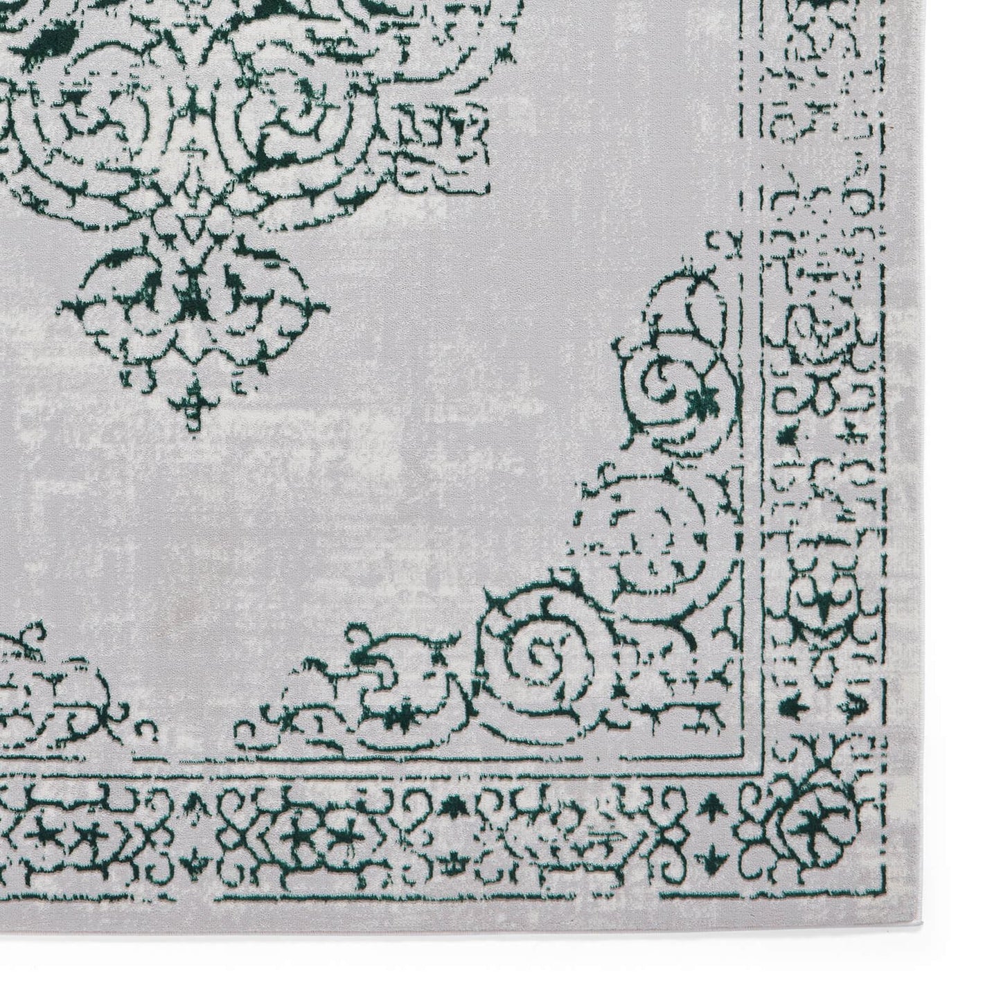 Artemis B9076A Green / Silver Traditional Rug