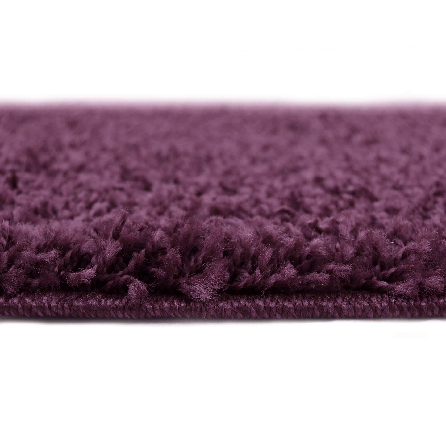 Jazz Shaggy Plum Plain Rug - 120 X 170cm (4ft 0" x 5ft 6")