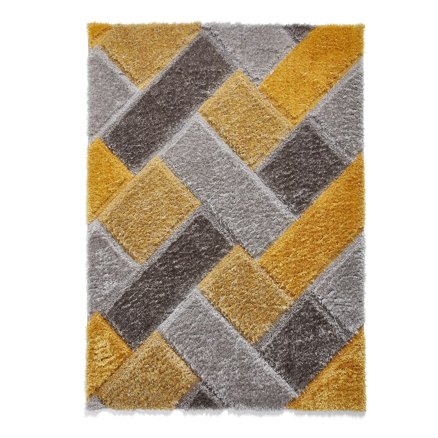 Olympia 2239 Grey/Yellow Shaggy Rug