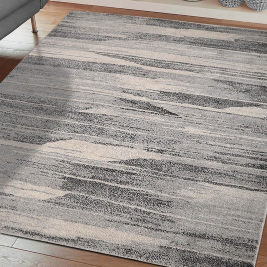 Freya Abstract Grey Rug