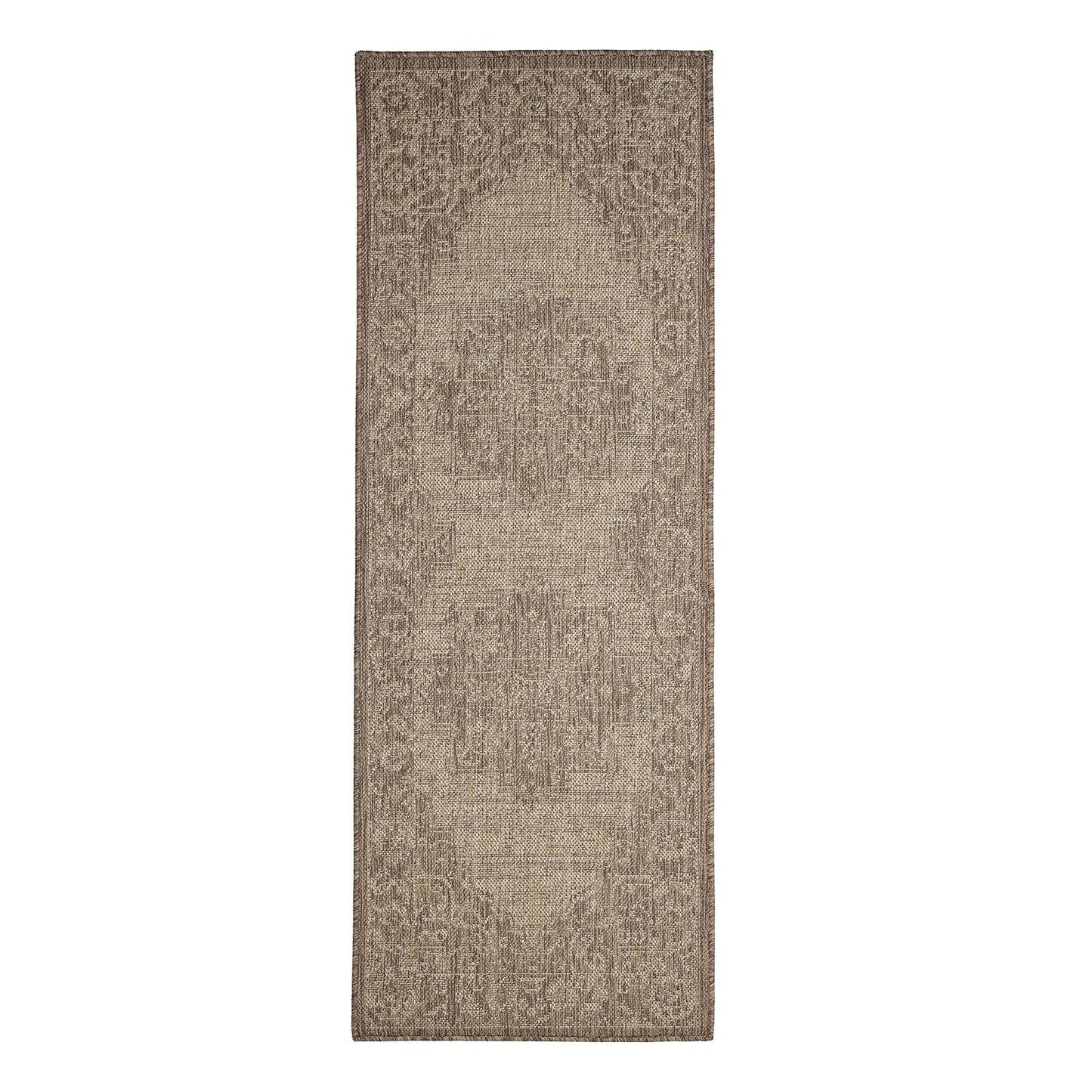 Flatweave Gel Medallion Latte Rug