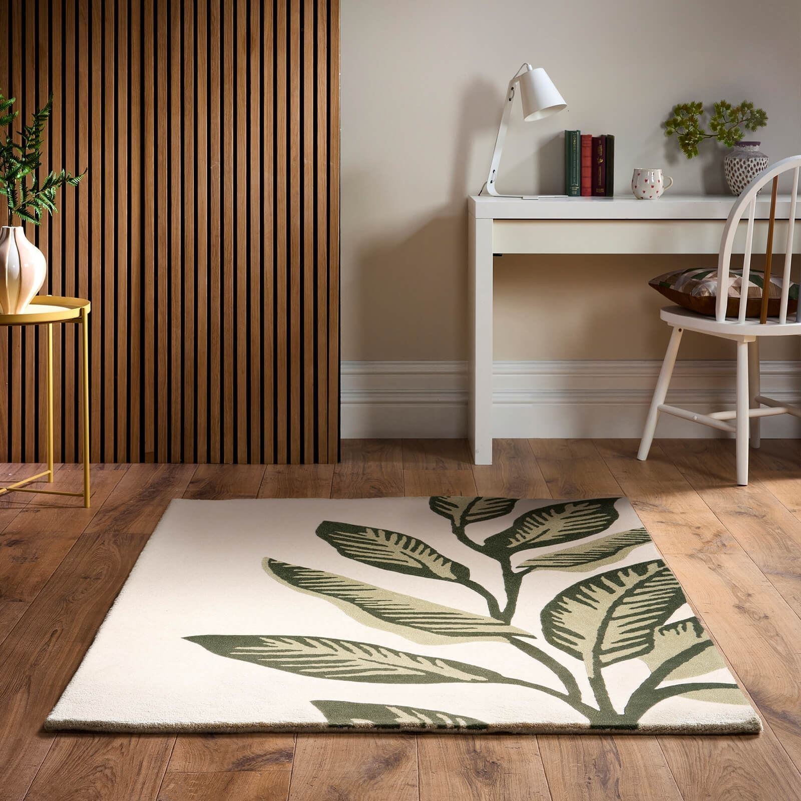 Origins Paradise Leaf Cream/Green – e-Rugs.co.uk