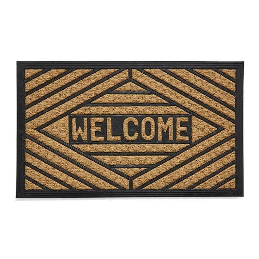 Coir Coco Rubber Welcome Mat Rug - 45 x 75