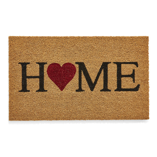 Coir Home Heart Mat Rug - 45 x 75