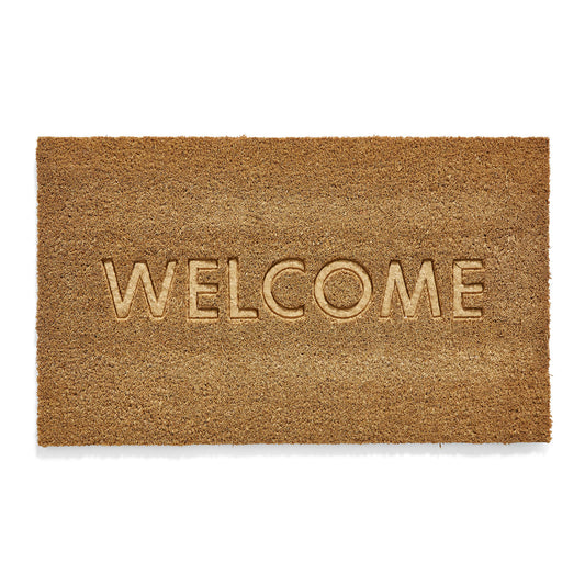 Coir Welcome Embossed Mat Rug - 45 x 75