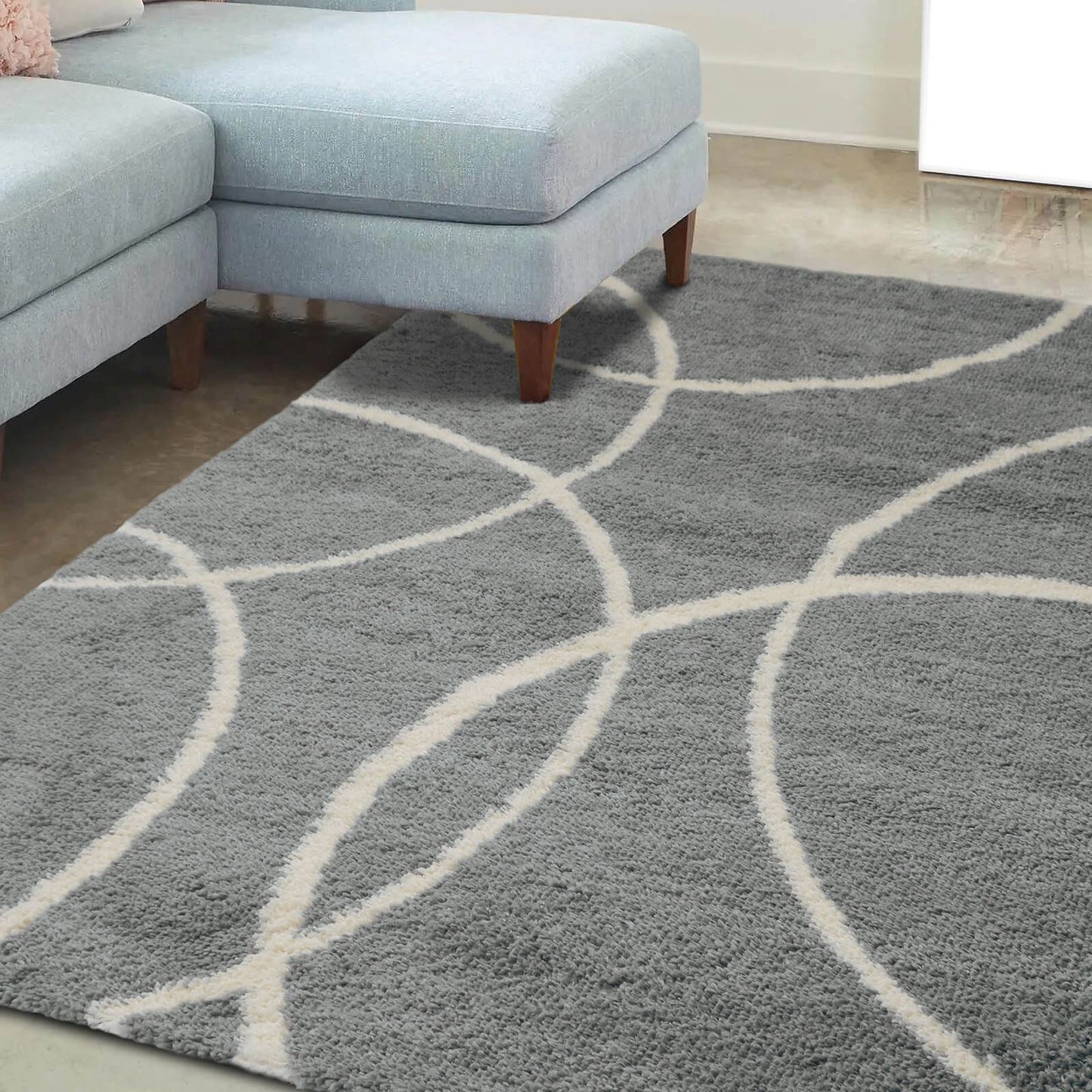 Snug Grey Bubbles Rug