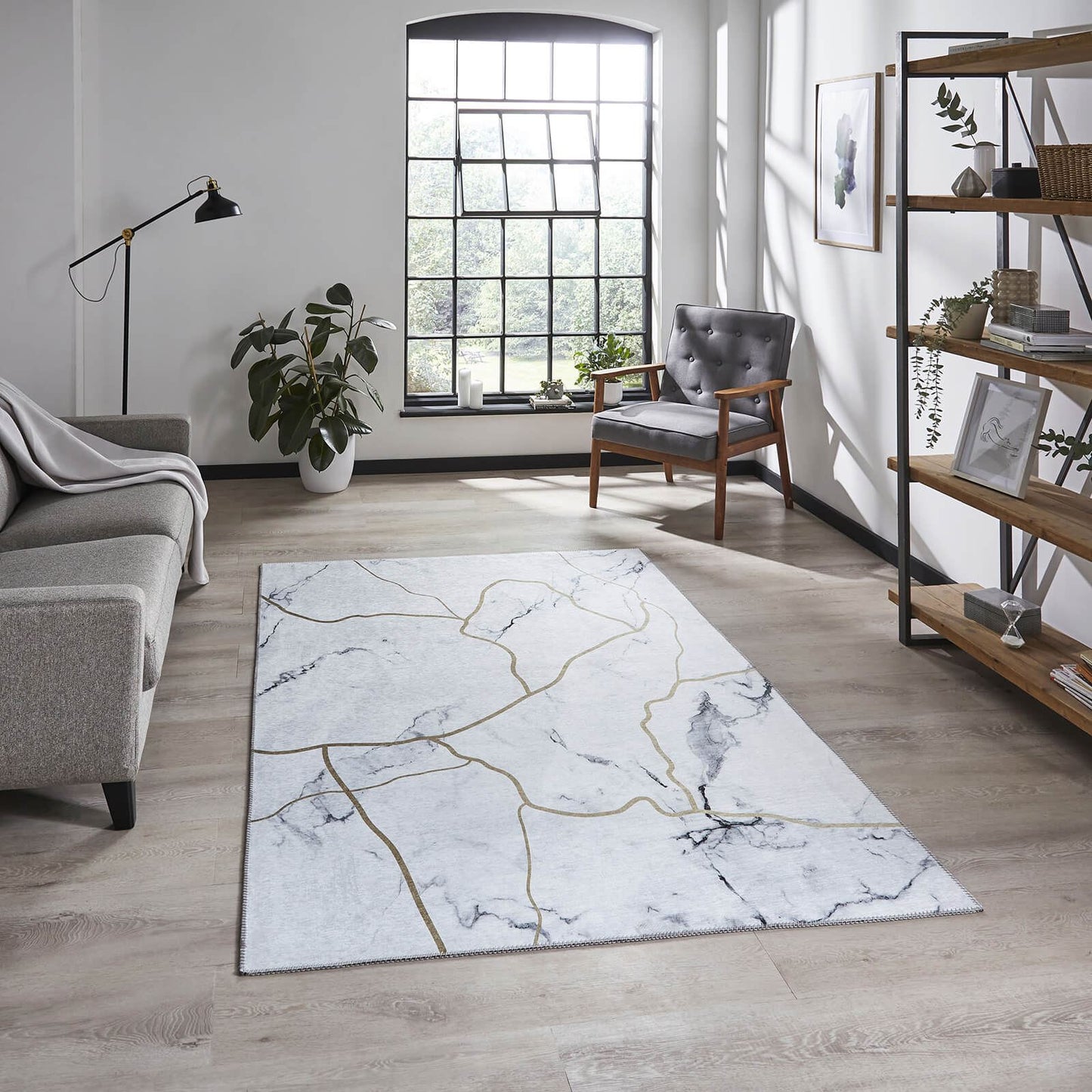 Force K7281 Ivory/Gold Modern Rug