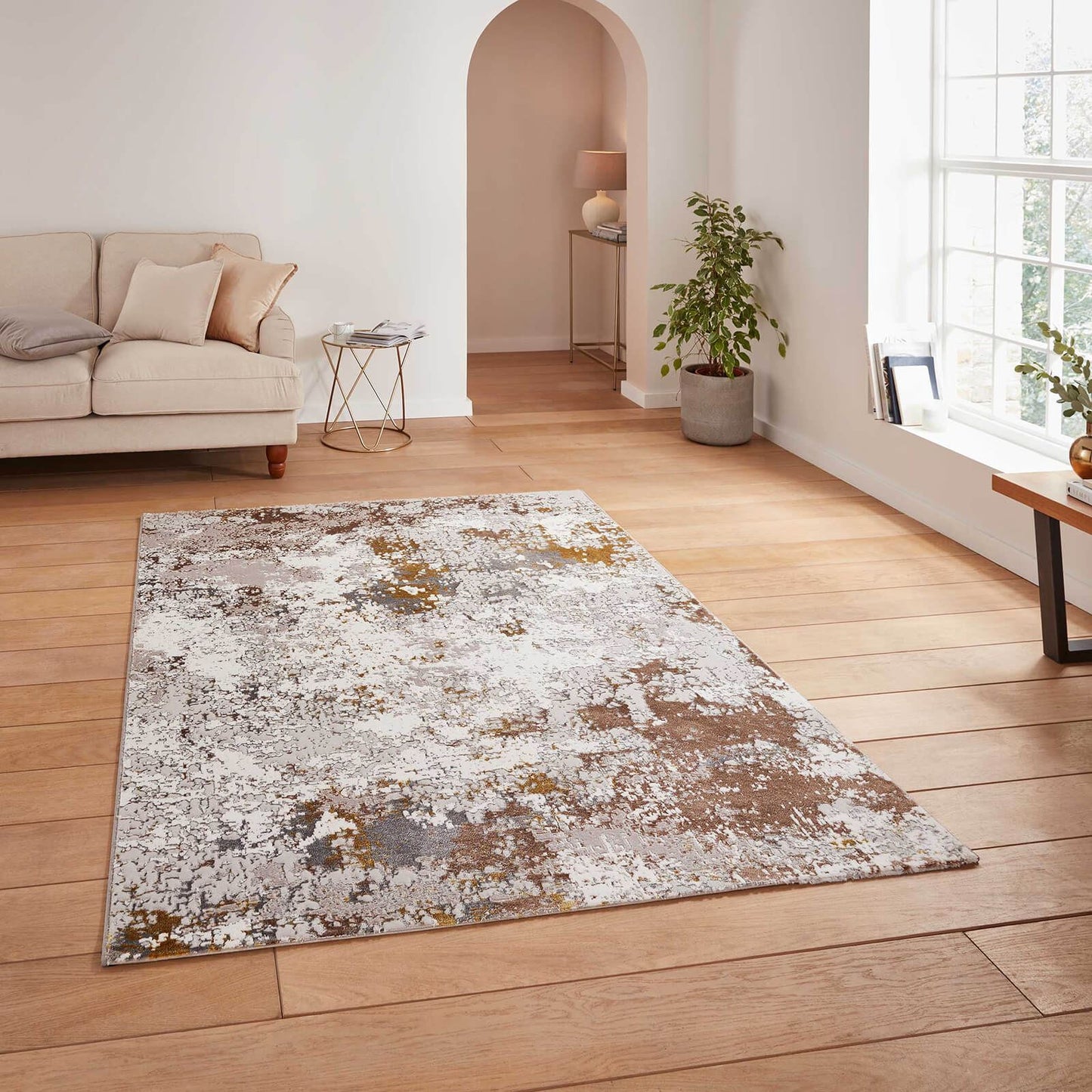 Creation 50179 Gold / Beige Modern Rug