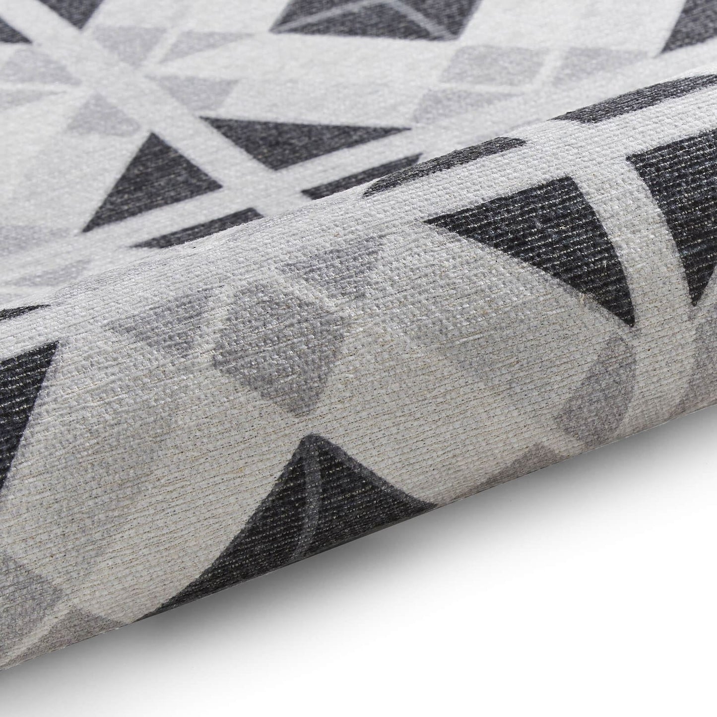 Victoria H1190 Grey/Light Grey Washable Rug - 75 x 230cm Hall Runner