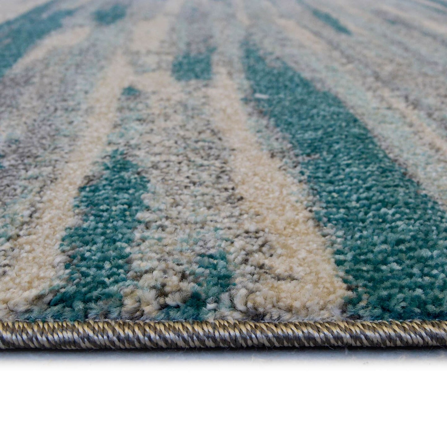 Villa Watercolour Stripe Duck Egg Rug