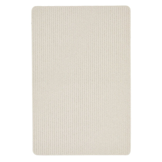 My Mat Sculptured Washable Waffle Texture Ivory Rug