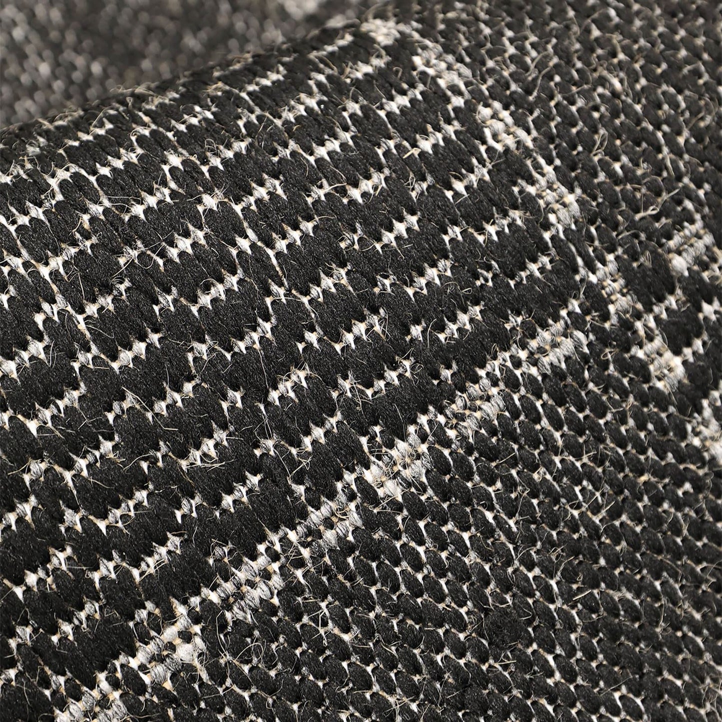 Flatweave Gel Check New Black Rug