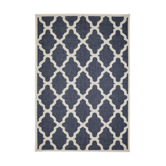 Flatweave Gel Trellis Navy Rug